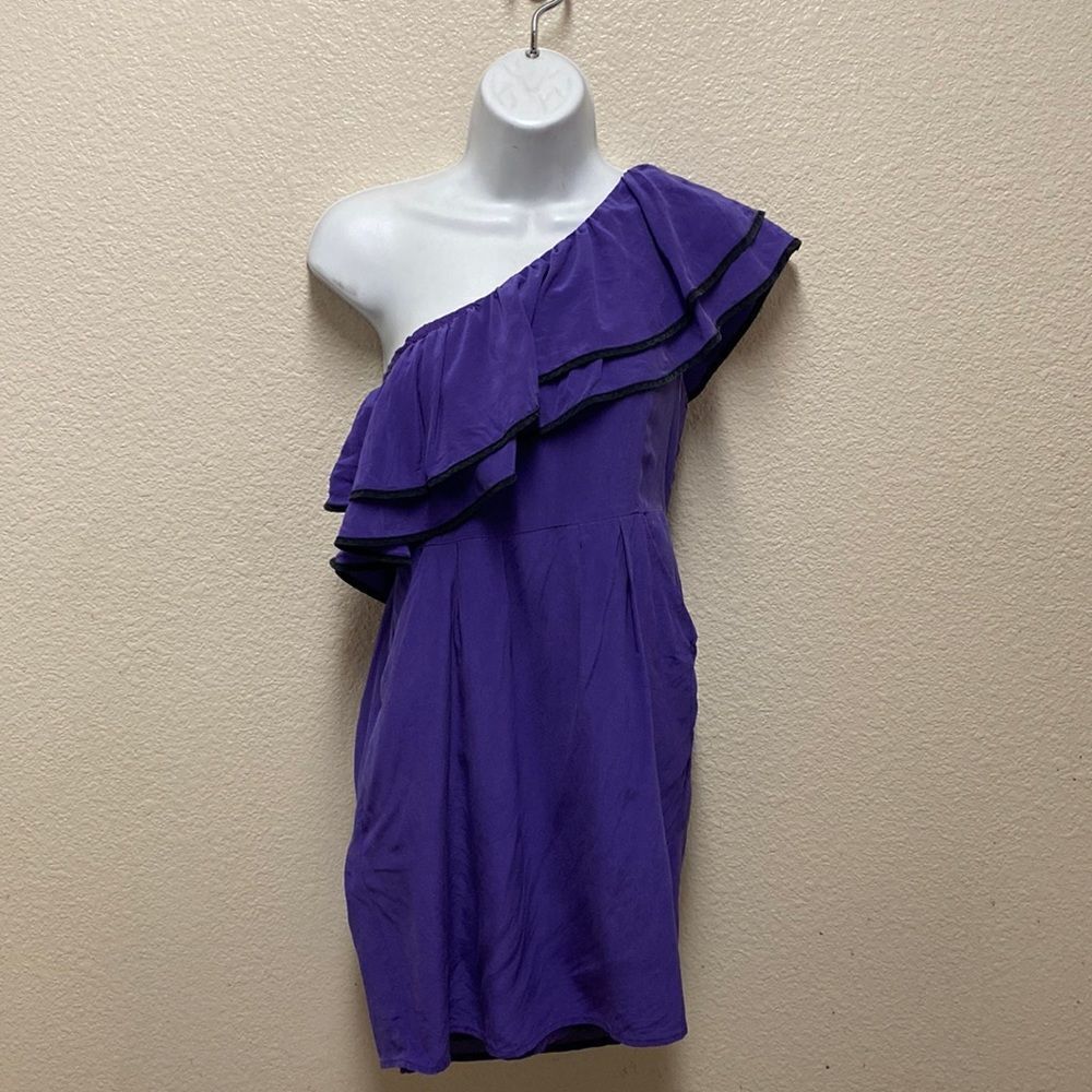 Yumi Kim Lanie Silk One Shoulder Mini Dress Small